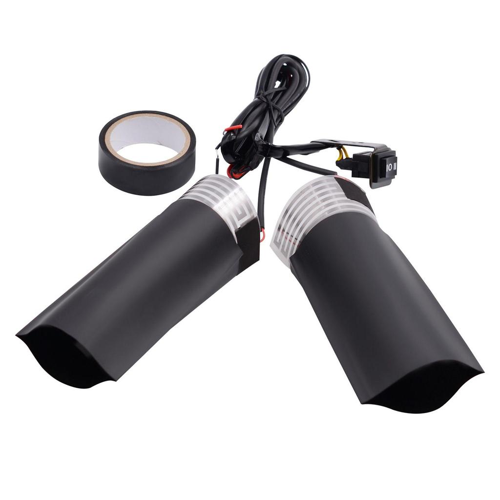 12V Heated Hand Grips Pad Handlebar Warm Heater Multi-Temperature For Motorcycle