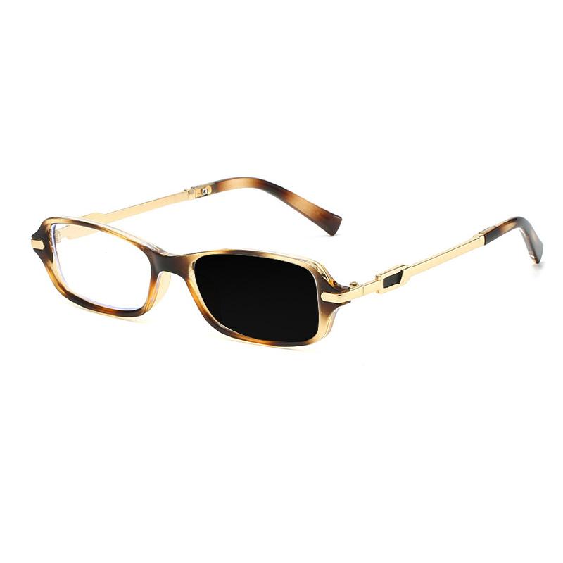 New Brand Korean Style Square Small Frame Reading Glasses Photochromic Anti Blue Light Women Hyperopia Eyeglass