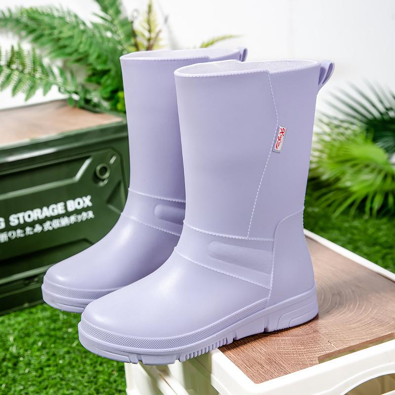 

Сапоги для дождя женские новые взрослые бархатные модные и красивые сапоги для дождя утолщенные сапоги для дождя в иностранном стиле зимние сапоги для воды резиновые сапоги 40 [one size larger with cotton]
