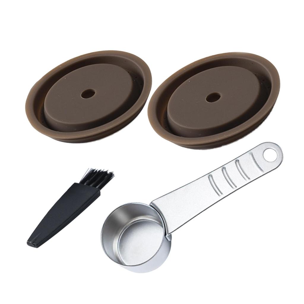 Coffee Discs W/ Aluminum Refillable Pieces Lids, W/ Metal Spoon Coffee Set for Coffee Maker for for for
