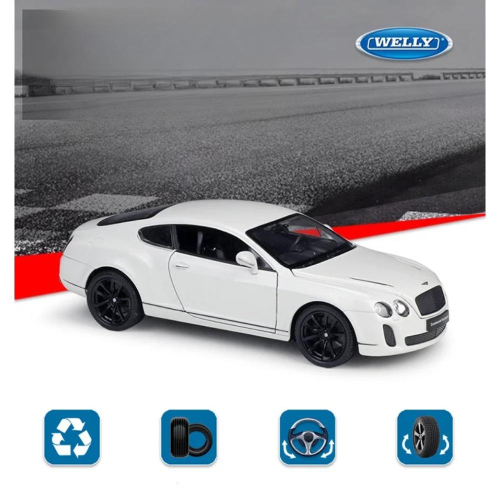 Welly 1/24 Bentley Continental Supersports Alloy Car Model Diecasts Metal Toy Vehicles Car Model Simulation Collection Kids Gift