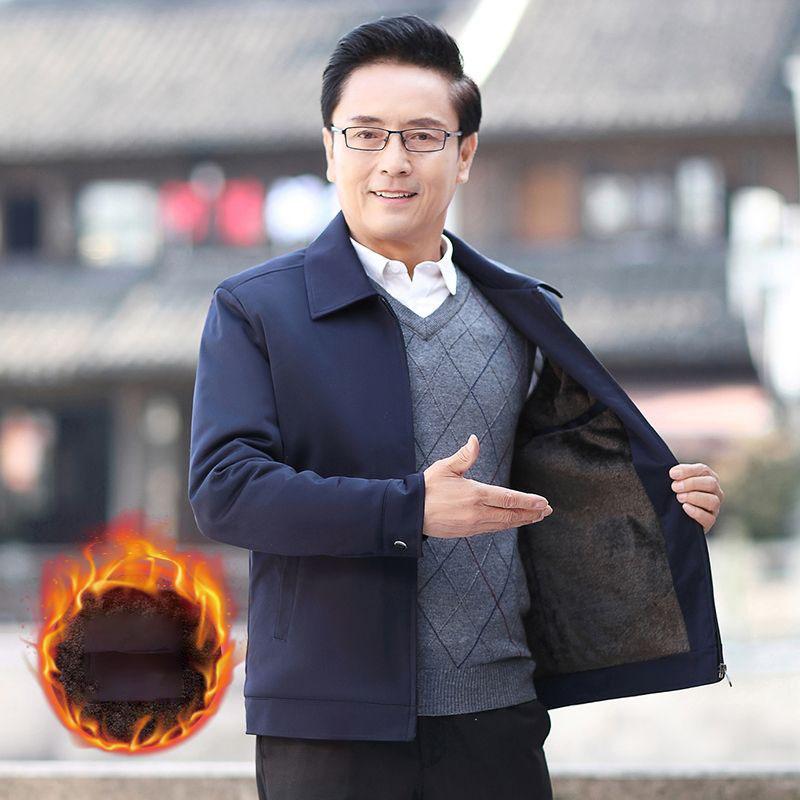 Casual Thermal Warm Winter Jackets for Men Business Blazers Coat Fleece Lining Men's Winter Jacket Parka Outerwear