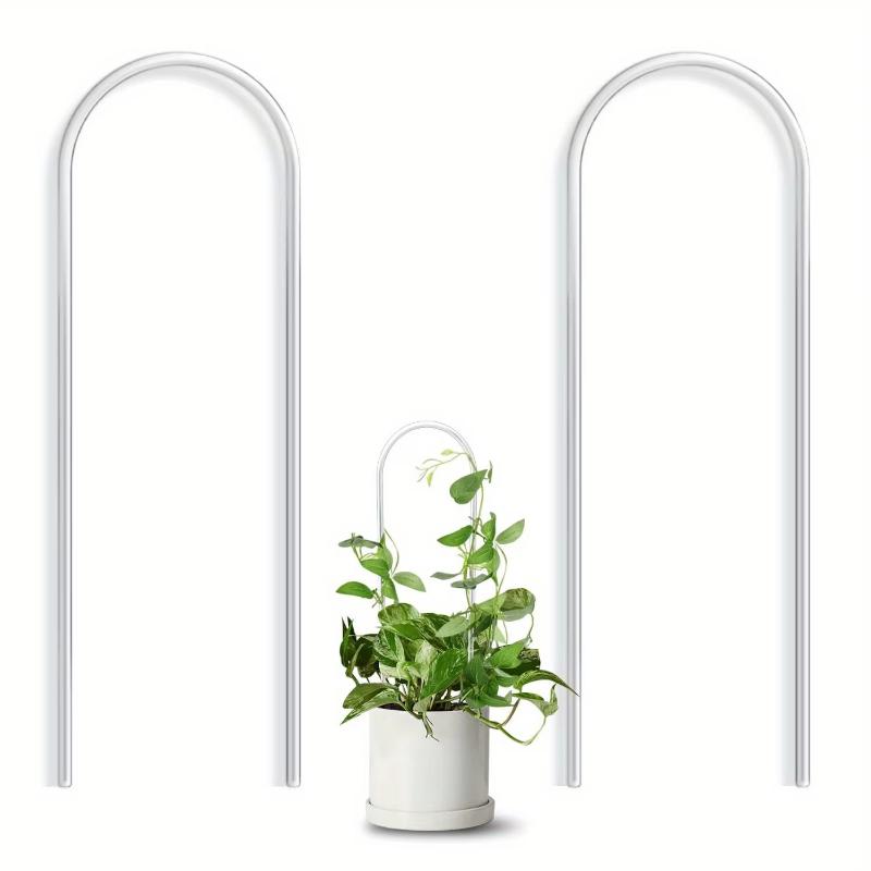 5pcs U-shaped acrylic plant climbing frame, transparent and durable, suitable for indoor vine and flower pot support