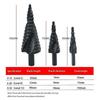 Black Spiral Flute Pagoda Drill Bit (three-piece Set-bag)
