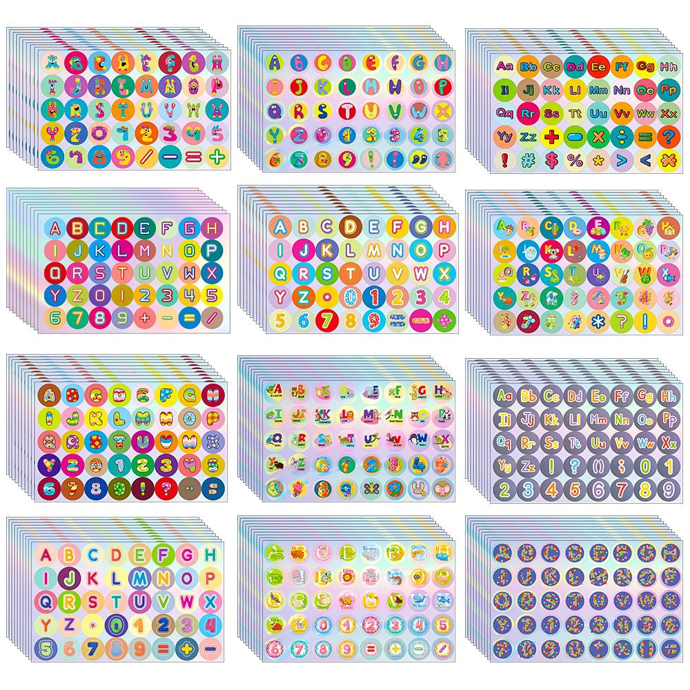 Waterproof Colorful Alphabet Stickers: European & American Home Décor, Personalized Toys & Stationery