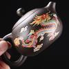 Ceramic Purple Clay Teapot Color-changing Hand-made Teapot Tea Cup Set Dragon and Phoenix Design Infuser Teapot Tea Maker