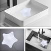 Filtre évier - AIMOONSA - Étoile de mer - 2 pcs - Silicone blanc - Ventouses - 14,5x14,5 cm