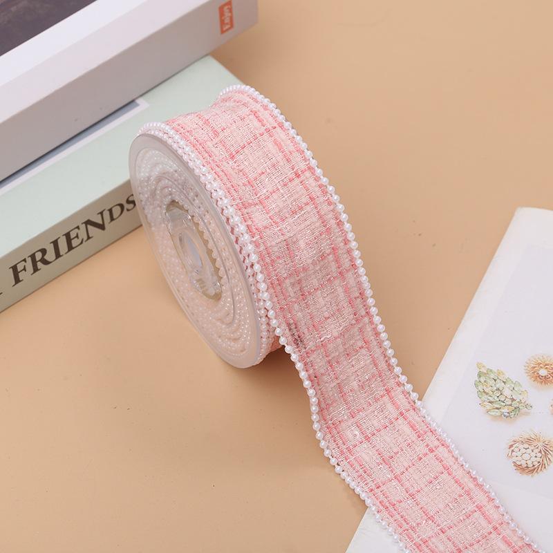 

Жемчужная тесьма Маленькая ароматная кружевная ткань Лента для самостоятельной упаковки подарков Бант Аксессуары для волос Аксессуары Pink (4cm)