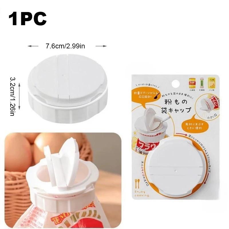 Doppelöffnung Deckel Auslaufdüse Küche Snack Aufbewahrungsbeutel Kunststoff Verschlussclip Würze Feuchtigkeitsdichter Verschlussclip