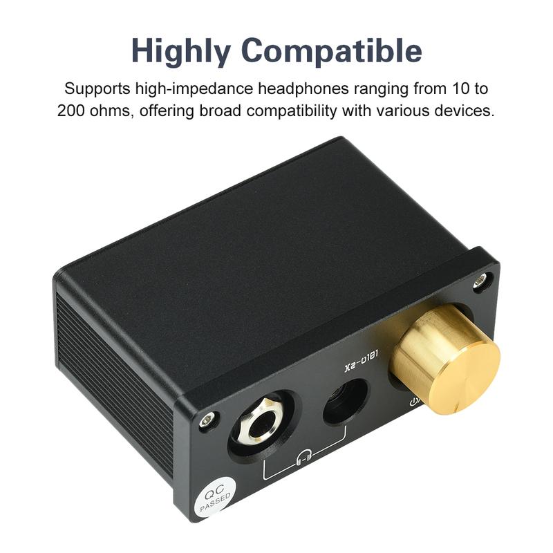 Xz-U101 HiFi Headphone Amplifier Stereo RCA Audio Amp AUX Out Desktop Amplifier for Headsets 3.5mm/6.35mm