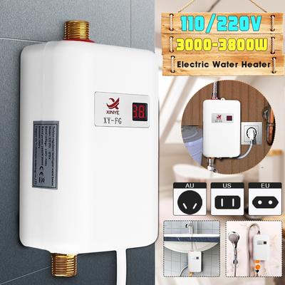 Mini Tankless LCD Digitale Waterverwarmer Instant Warme Kraan Keuken Verwarming Thermostaat Intelligent Energiebesparend Waterdicht