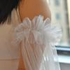 Flowy Tulle Bride Sleeve Covers Elasticated Wristband Seamless Integration For Evening Gowns And Photo Props