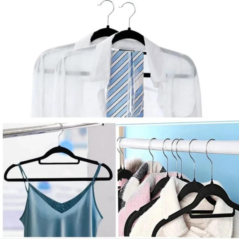 Clothes Coat Velvet Hangers Non Slip Luxury Flocked Trouser Skirt Storage Hook Hanger Closet Clothes Hangers for Adults
