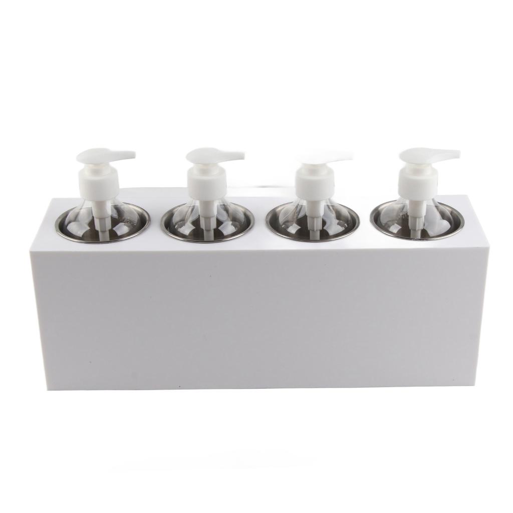 Massage Oil Heater 4 Bottles Fast Heating 9 Gear Auto Off Adjustable Removable Lotion Warmer for