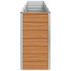 Raised Garden Bed Light Brown 320 X 40 X 77 Cm Galvanized Steel