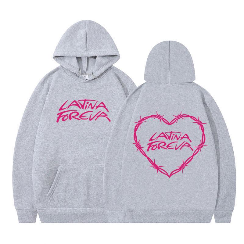 Karol G Latina Foreva Aesthetic Graphic Tops Man Woman Sweatshirts Long-sleeved Loose Casual Oversized Autumn Winter Pullover