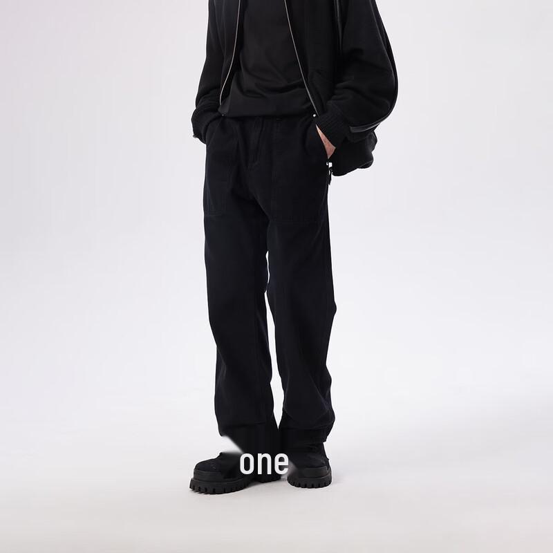 CHINISM Men s Loose Straight-Leg Cotton Jeans S
