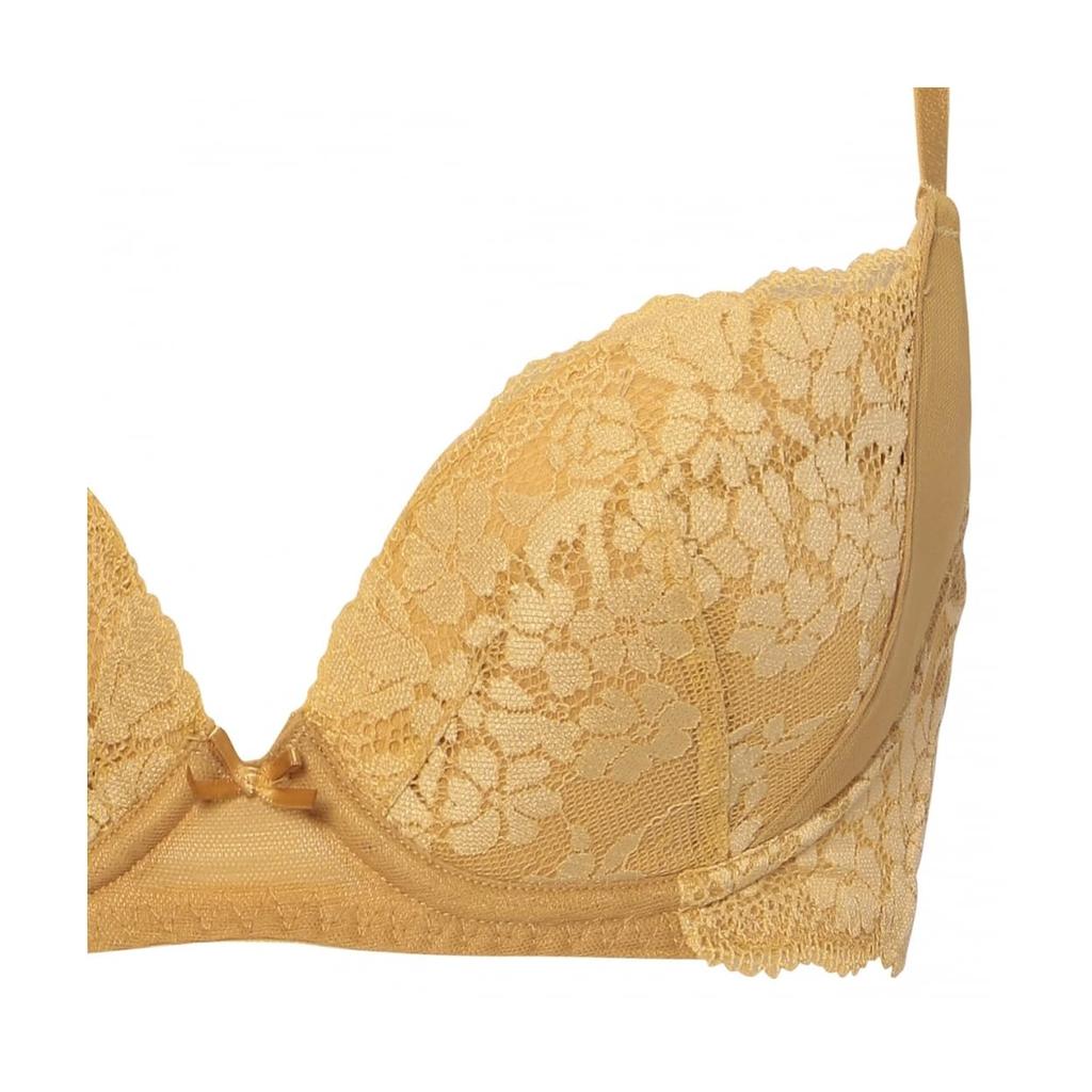 AMOSTYLE BY Triumph Swinging Bouquet Bra Panty 3664 Size F70M & Set, (Yellow Ochre),