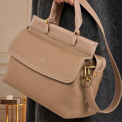 Large Capacity Women's Bag Top Layer Cowhide Bag 2025 New Model Single Shoulder Crossbody Women's Bag Genuine Leather Messenger Briefcase