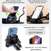 Motorcycle Phone Holder One-Touch Auto Quick Lock Bike Phone Mount ATV Bicycle Scooter Phone Holder with Aluminum Handlebar Base