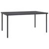Day and Night - Day and Night Anthracite Gray Steel Garden Dining Table 150x90x74 Cm