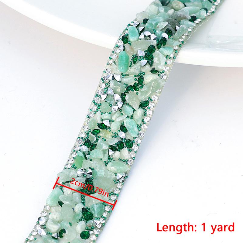 1 Yard Colorful Self Adhesive Crystal Rhinestone Trim Colorful Stone Diamond Sticker Sewing Drill Tape Diy Dress Car Phone Decor