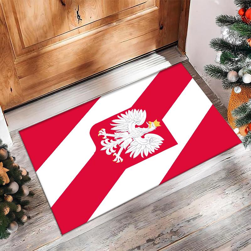 Tappeto in Flanella Stampato Polonia Antiscivolo Morbido Poliestere Tappeto per Pavimento Tappetino Decorativo per Interni per Camera da Letto Soggiorno Divano
