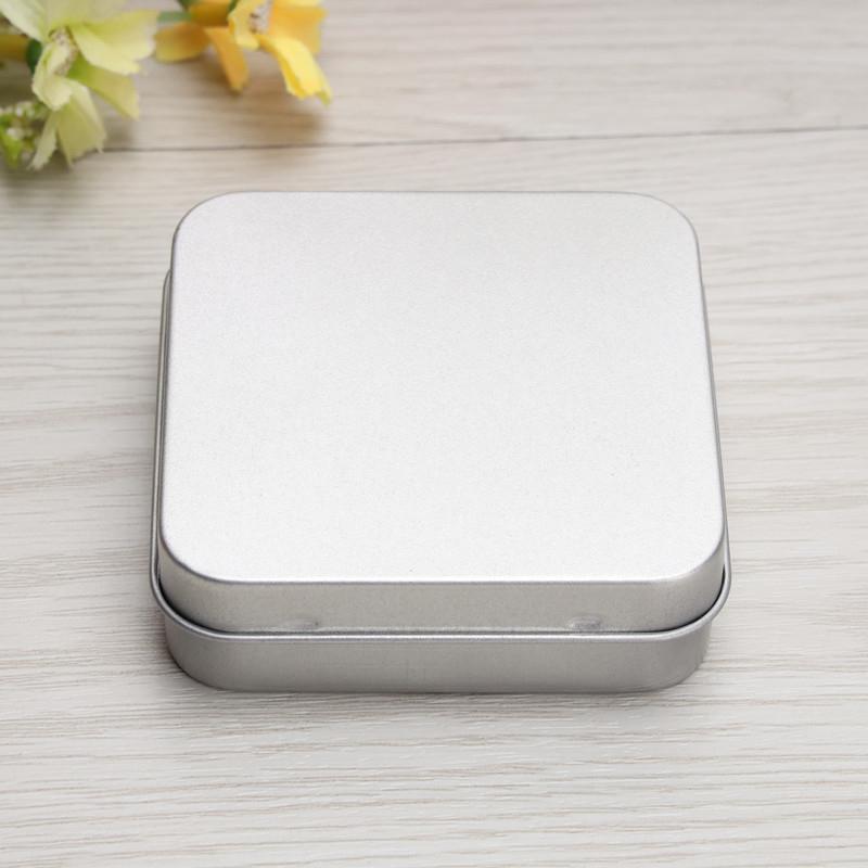Mini Metal Tins Container Square Hinged Flip Storage Tin Box Small Kit Case Jewelry Coin Candy Condom Organizer Portable New