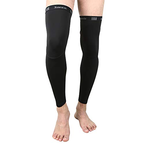 Santic Men's Leg Warmers with Fleece Lining for Cycling, Bicycles, and Outdoor Sports