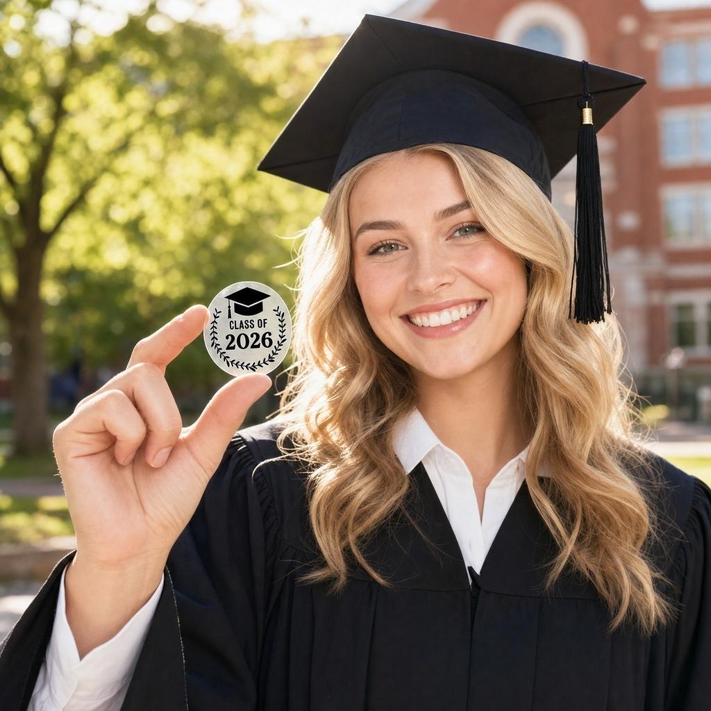 2026 Graduation Stickers 100 Pack, Class of 2026 Commemorative Decals for Party Favors and Gifts