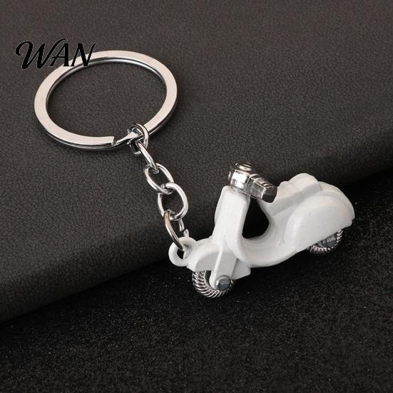 Durable Keychain Pendant Motorcycle Charm Zinc Alloy Key Chain with Retro Scooter Buckle Electric Donkey Design Holder