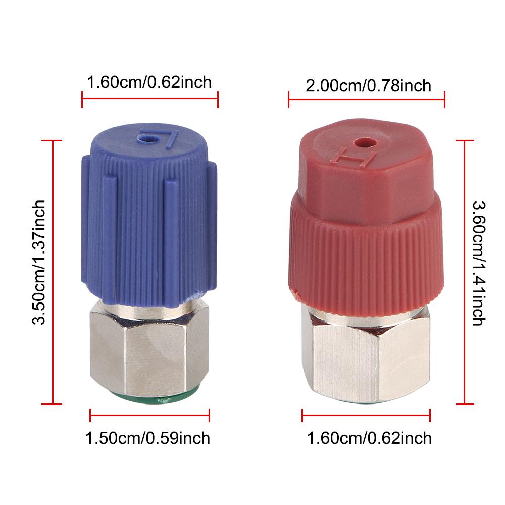 High/Low AC Fitting Port R12 To R134a Car Accessories Hassle Free Installation Car AC Quick Coupler Retrofits Conversion Adapter