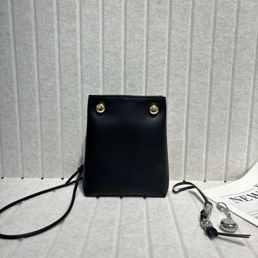 Original 2025 Genuine Leather Bucket Phone Bag - Fashionable, Simple, Exquisite Single Shoulder Crossbody Bag