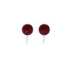 Simple Red Round Bead Earrings for Women with Versatile White and Fashionable Temperament Multi-size Earrings