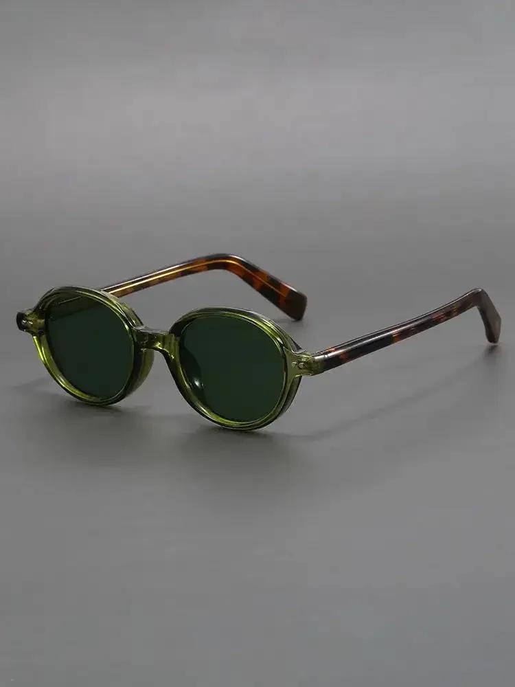 

Vintage Oval Sunglasses Men Gradient Multi-color Outdoor Sun Glasses Women Trendy Translucent Daily Wear Glasses for Sunscreen