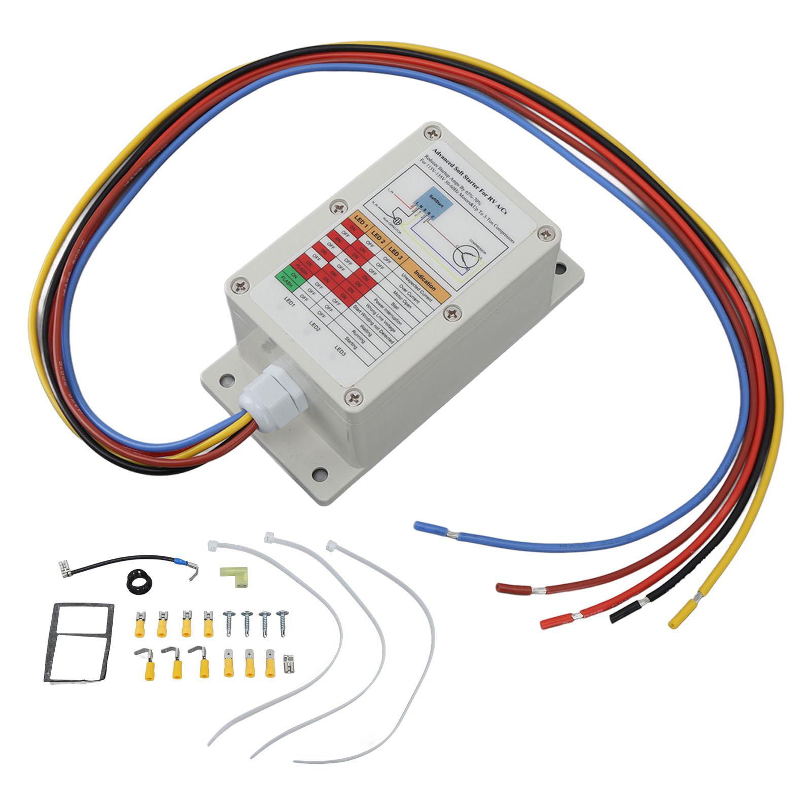 

RV AC Устройство плавного пуска ASY 364 X20 IP 115v Комплект устройства плавного пуска кондиционера для прицепа, морского судна, аксессуары