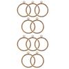 5/10/15pcs Round Embroidery Hoop Set with Faux Wood Design for DIY Embroidery Cross-Stitching Hanging Decorations Display Items