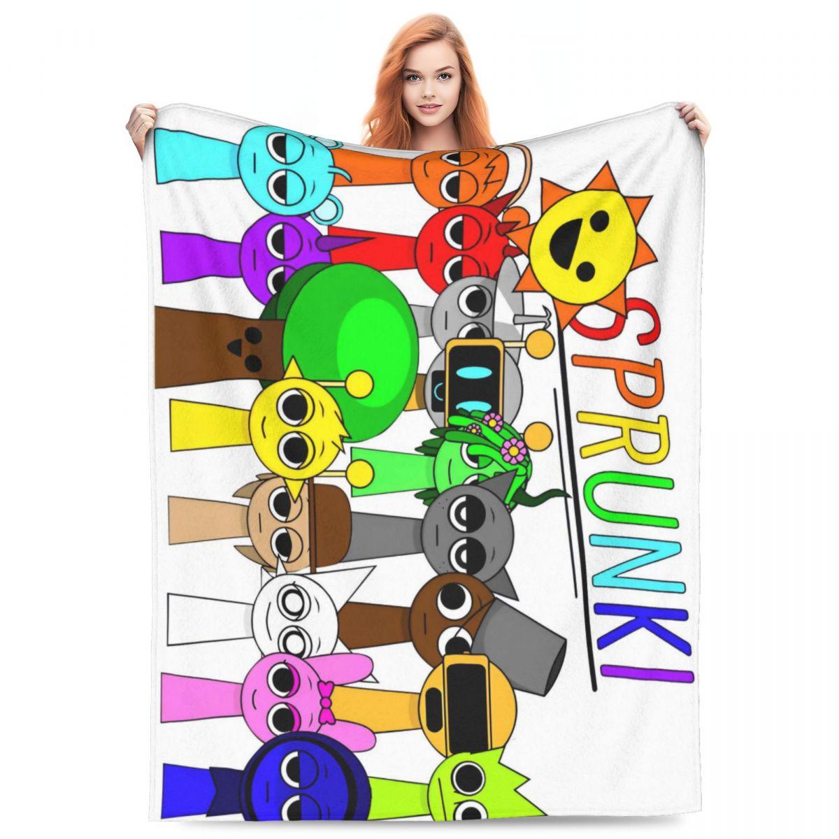 Sprunki Song Blanket Picnic Flannel Throw Blanket For Couch Bed Warm Soft Customized Quality Bedspread Gift Idea 30x40in