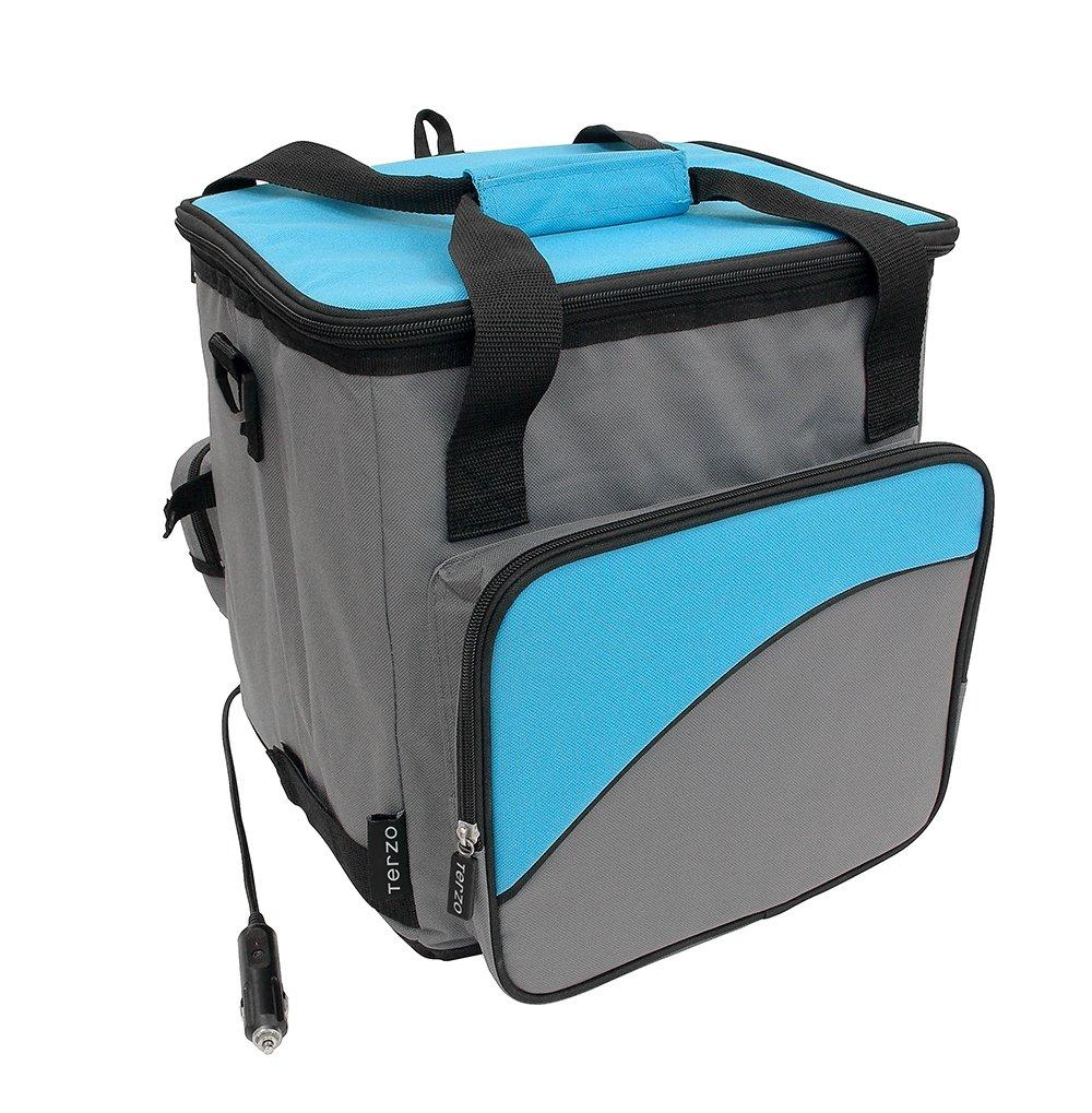 

Terzo (by PIAA) 28L Excel Cool Flex Car Refrigerator, Blue x Gray, Foldable, with Shoulder Strap, Peltier-Powered, 2-Year Warranty, EA-CB1