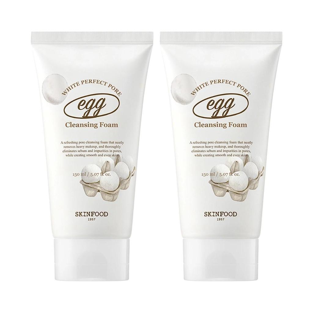 Skinfood Egg White Perfect Pore Cleansing Foam 150mlx2