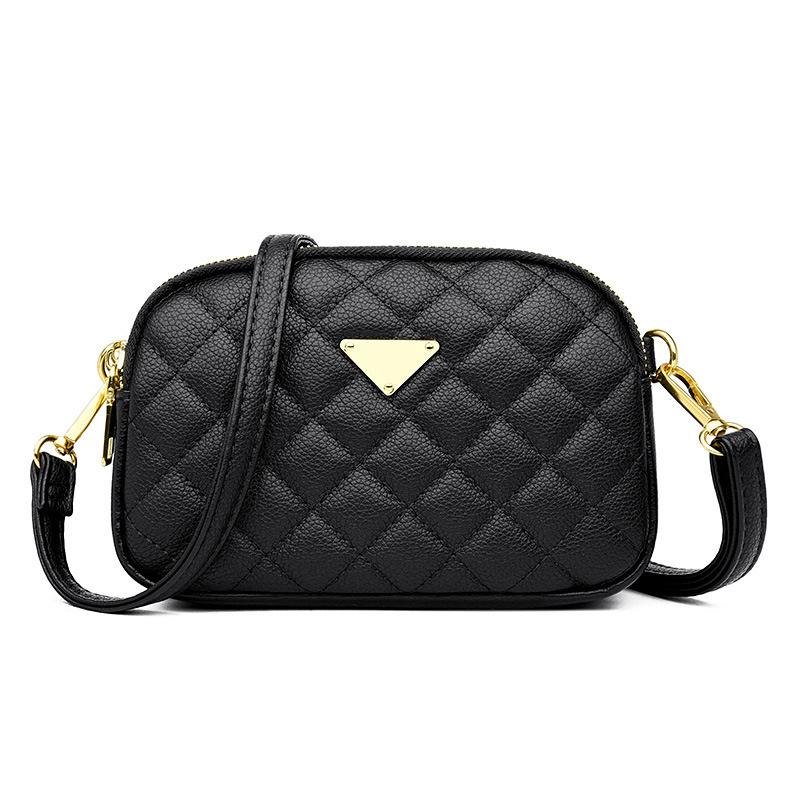 Summer Three layer Mini Mobile Phone Bag Fashionable Casual Mother Bag Atmospheric Diamond Square Bag New Crossbody Bag