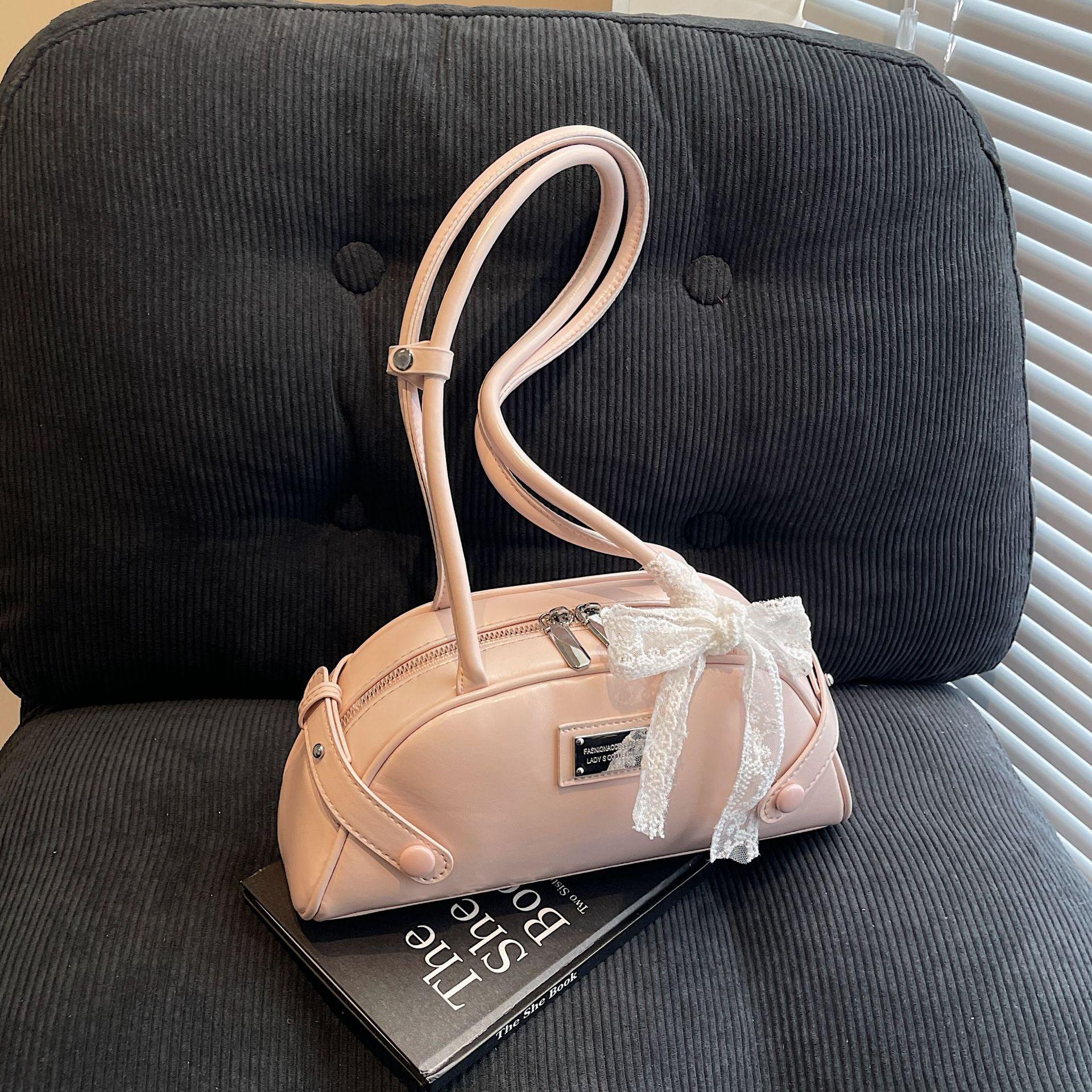 

Niche Underarm Women’s 2025 Fashion Handbag - Versatile Shell & Bowling Shoulder Bag рожевий