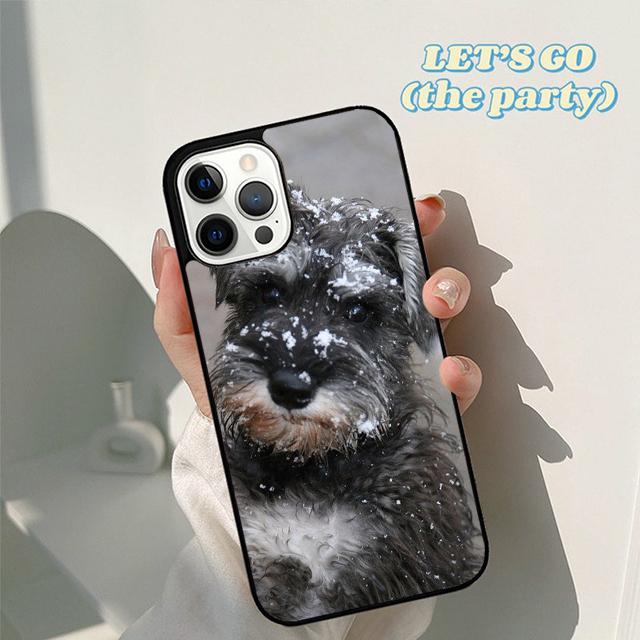 Autumu Miniature schnauzer puppy dog Phone Case Cover for iPhone 17 Air 16 16e 15 12 11 13 14 Pro Max Plus Coque
