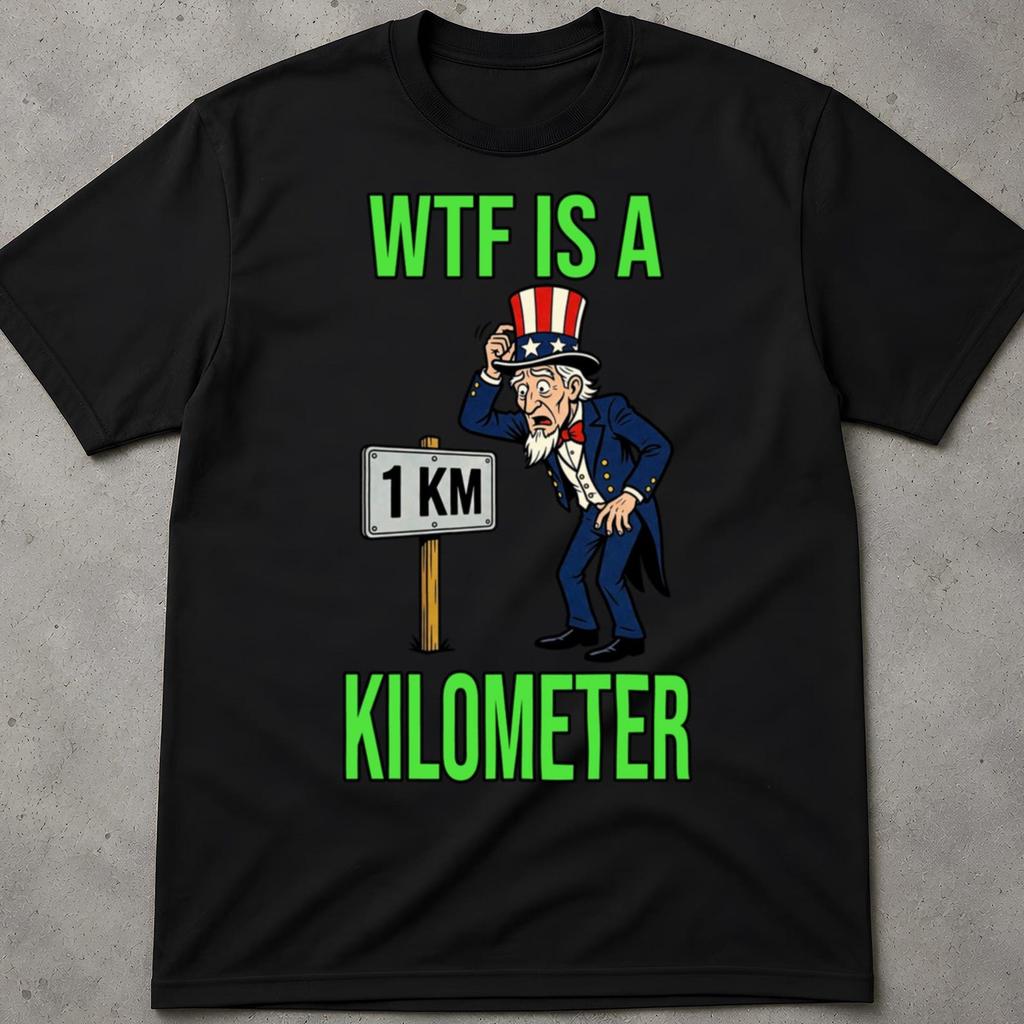 WTF Is A Kilometer Shirt, Inappropriate 4Th Of July Shirts, Funny Offensive Shirts, Sassy Funny Meme Shirt, Unwearable Shirt Design
