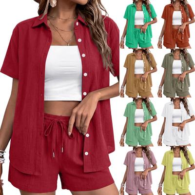 Women's Casual Fashion Short-Sleeve Set With Pockets