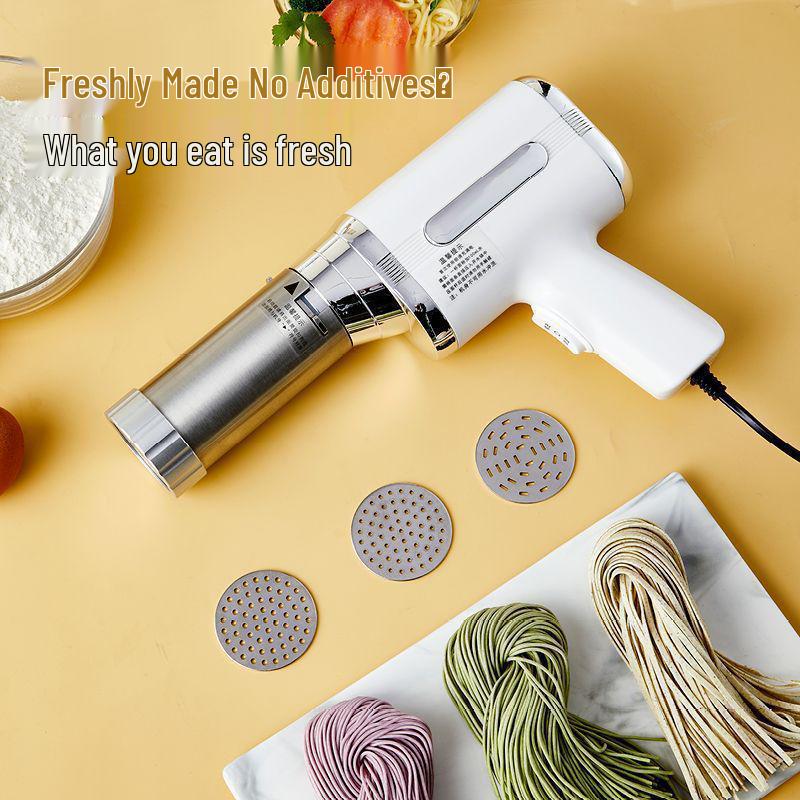 Compact Automatic Electric Noodle Maker with Handheld Dough Press