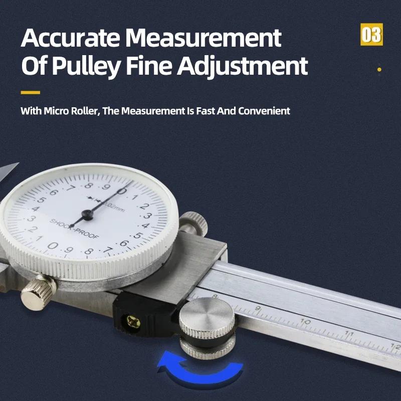 Vernier Caliper Professional Pachymeter Carpentry Tools Measuring Tool Micrometer Ruler Stainless Steel Pachometer Dial Caliper