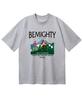 BEMIGHTY Hiking Drawing Oversized Short Sleeve T-Shirt [Melan Grey]