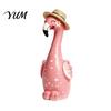 Cute Animal Shape Vase Resin Flamingo Decorative Vase, Pink Flower Holder Figurine, Hand Painted Figurine Tabletop Ornament for Dried Artificial