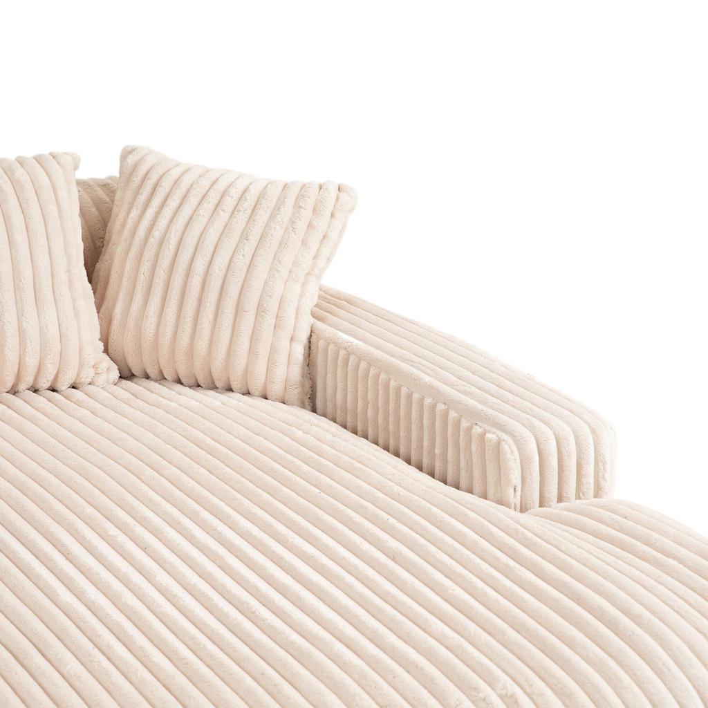 Modern Rope Sleeper Sofa Cloud Sofa, 3 Soft Pillows, Comfortable Single-seat Floor Sofa